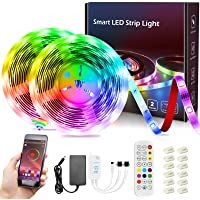 Los mejores  - Tiras LED- ISUDA Impermeable 10M Luces LED Inteligentes Musica RGB 5050 Tira LED de Interior y exterior Habitación con…